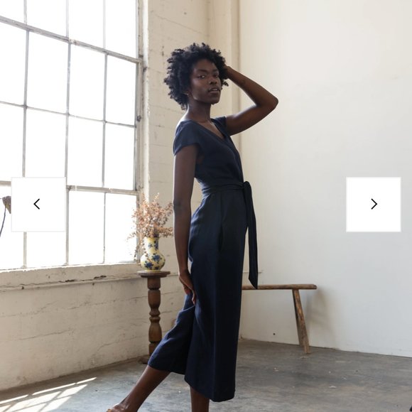 Madewell Pants - Gracemade/Madewell Cap Sleeve Linen Blend Jumpsuit M/L